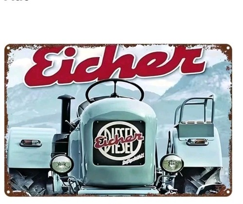 Blechschild eicher diesel - blechschild,