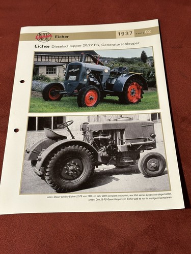 Eicher traktor dieselschlepper - eicher,