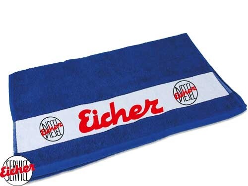 Handtuch blau mit eicher - blau,