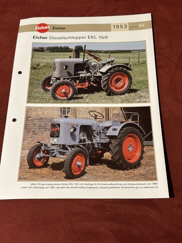 Eicher traktor dieselschlepper - eicher,