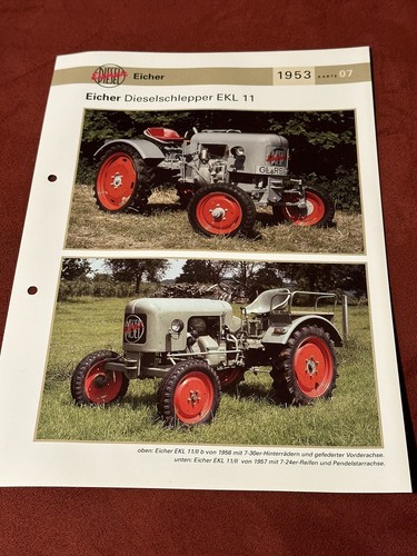 Eicher traktor dieselschlepper - eicher,