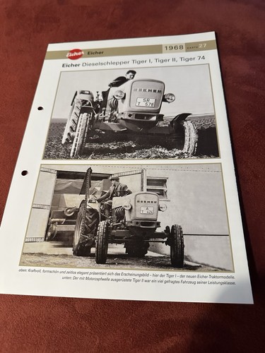 Eicher traktor dieselschlepper - eicher,