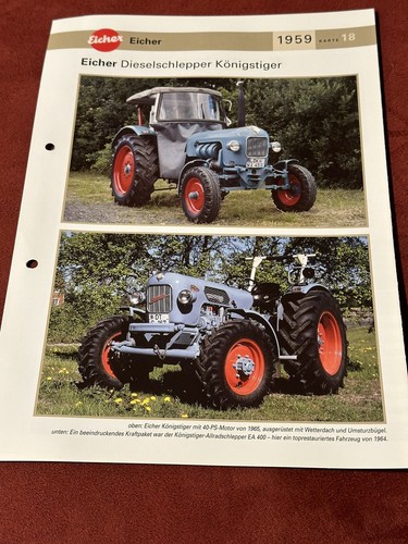 Eicher traktor dieselschlepper - eicher,